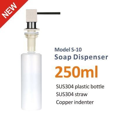 Hotel Bathroom Foam Hand Stainless Steel Liquid Soap Dispenser with Plastic Bottle