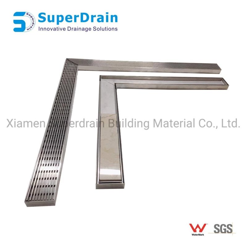 Factory Stainless Steel L-Shape Grill Grate Shower Floor Drain