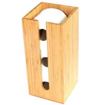 Bamboo Toilet Paper Storage Holder Freestanding Handmade Wooden Home Hotel Bathroom Natural Bamboo Color