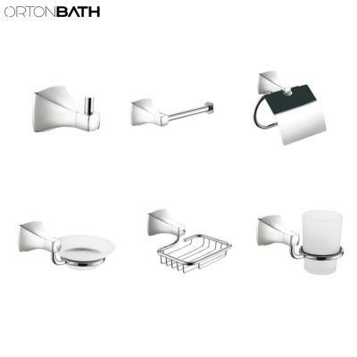 Tower Shape 6 Pieces Wall Mounted Stainless Steel Aluminum Zinc Alloy Bathroom Accessories Set