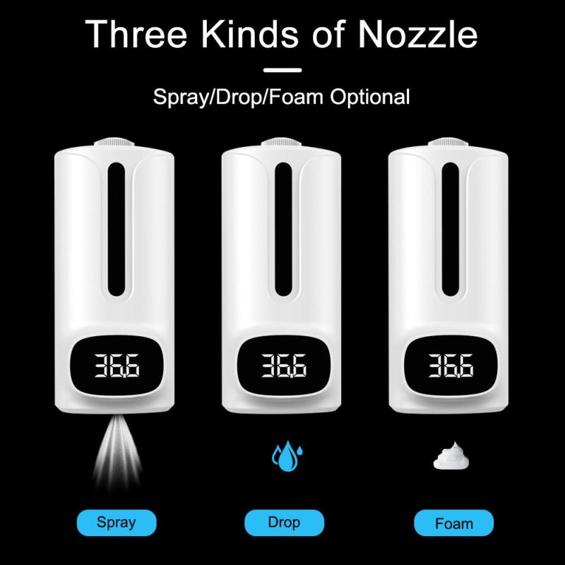 K9 PRO Plus Hand Temperature Measurement Disinfection Touchless Sanitizing Liquid Soap Dispenser