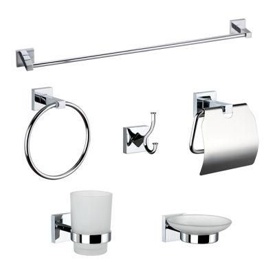 Toilet Chrome Plated Zinc Alloy 6PCS Bathroom Accessories Sets (NC52040)