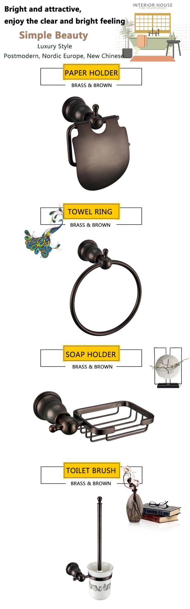 Antique Bathroom Accessories Set Fancy Bathroom Accessories