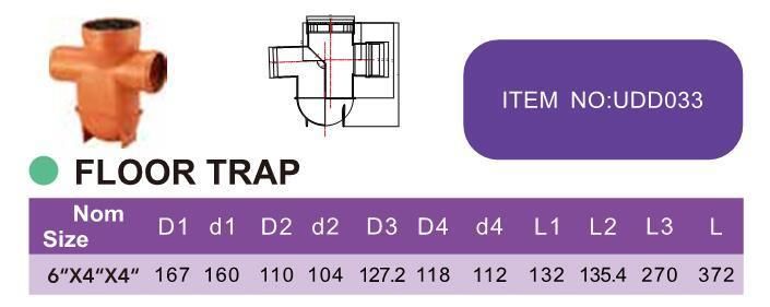 Era PVC Floor Drains Plastic Drainage Fittings Floor Trap Dwv Fitting
