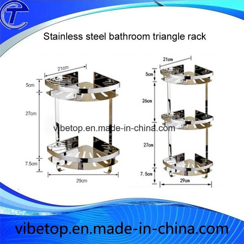 Wholesale Export Wall Mount Stainless Steel Bathroom Triangle Shelf