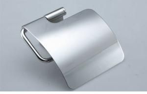 High Quality Self Adhesive Wall Mounted 304 Stainless Steel Silver Toilet Roll Paper Holder with Mobile Phone Shelf