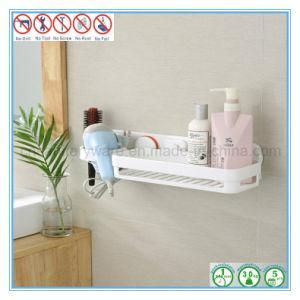 Suction Cup Hair Dryer Rack with Rectangular Shower Shelf