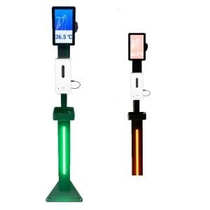 Non Contact Human Body Temperature Measurement Sensor Scanner Control Monitor with Hand Sanitizer Dispenser
