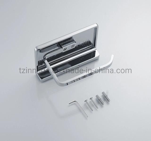 Bathroom Fitting Zinc Wall-Mounted Tissue Holder Metal Black Paper Holder (NC6688-MB)