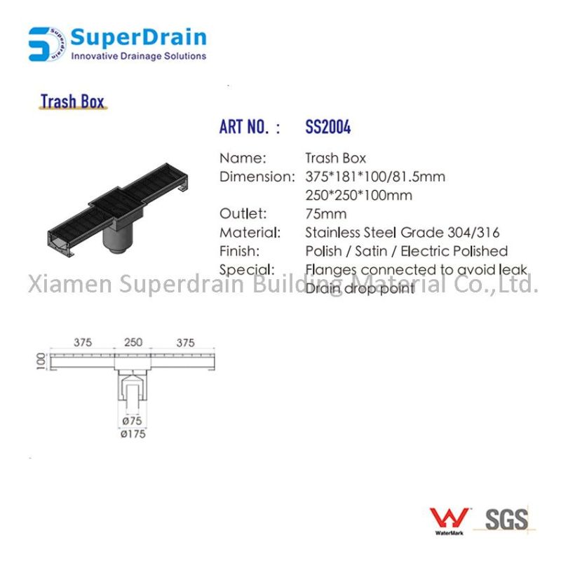 Stainless Steel Kitchen Gutter Drain System