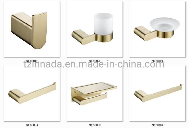 Fashion Design Brushed Gold SUS304 Stainless Steel Bathroom Accessories Towel Holder Towel Ring