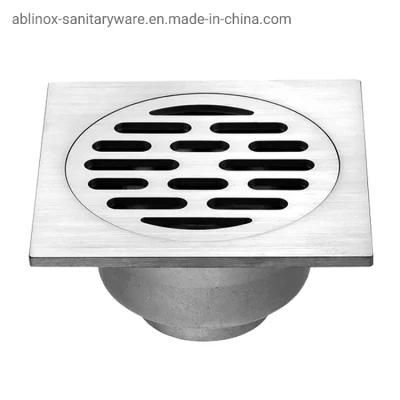 Common Satin Stainless Steel Floor Drain 100*100mm