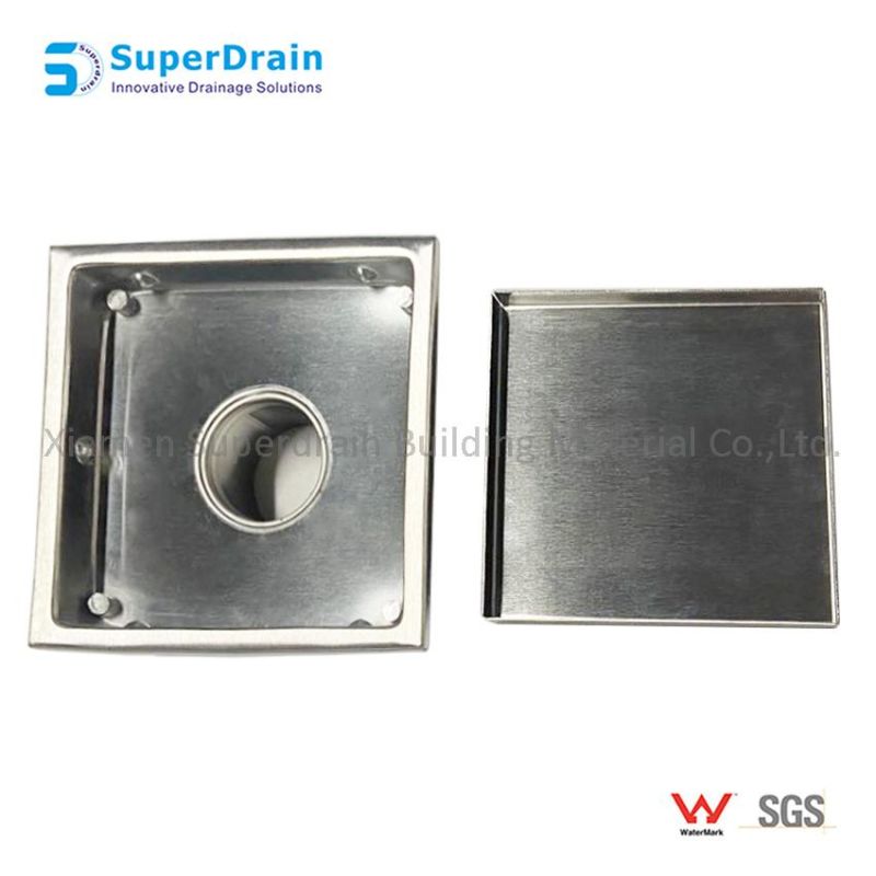 Square Tile Insert SS304 Drain Kits with Watermark Report