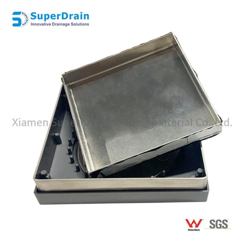 Recessed Tile Insert SUS304 Grate with Plastic Base