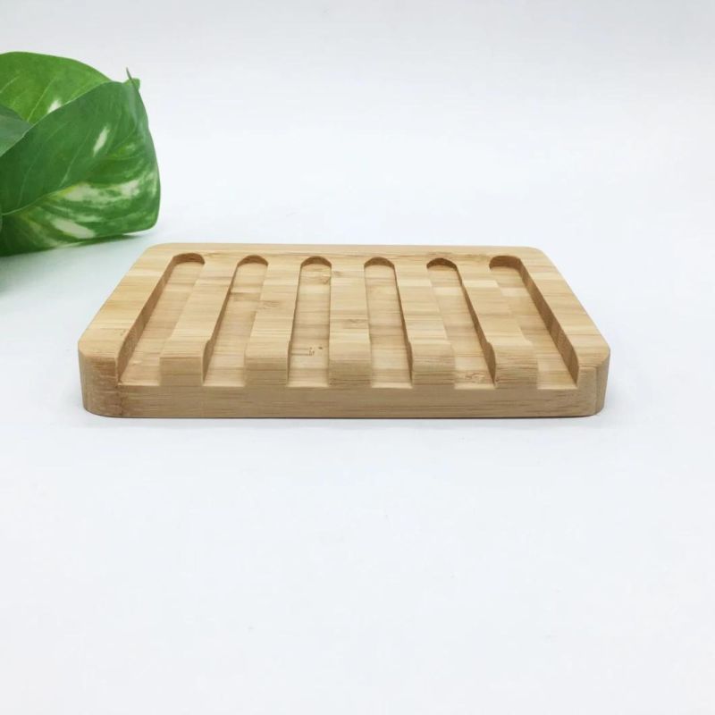 Custom Logo Engraved Bamboo Soap Dish