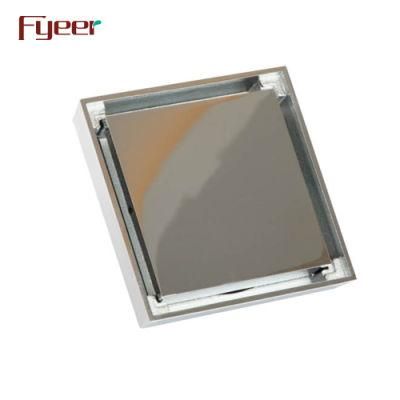 Fyeer 4 Inch Solid Brass Square Floor Drain