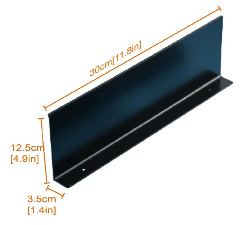 Bathroom Accessories Wall Mounted Metal Black Tray Shelf for Bathroom Storage