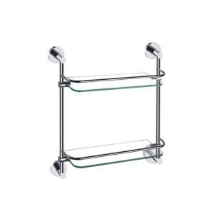 Hot Sale Zinc Alloy Double Glass Shelf (SMXB 62311-D)