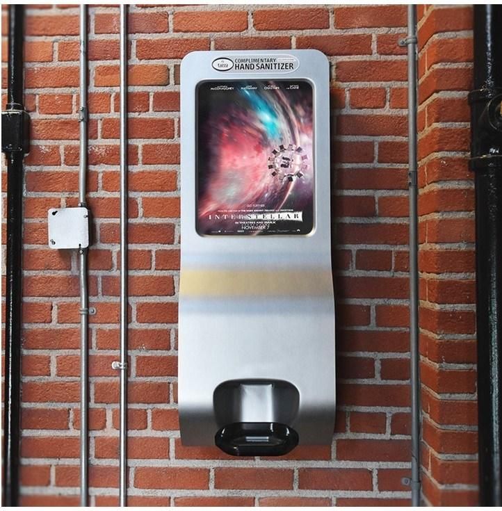 21.5 Inch Stand Alone Uline Touchless Digital Signage Hand Pump Sanitizer Dispenser
