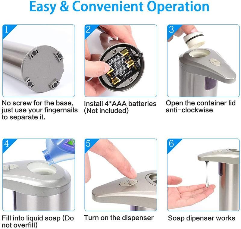 280ml Touchless Foaming Liquid Soap Dispenser Sterilization Automatic Foam Hand Sanitizing Soap Dispenser