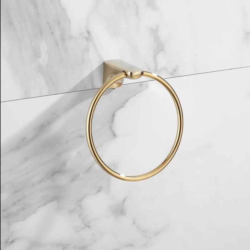 Modern Design Wall Mounted Towel Ring Zinc Alloy+SS201