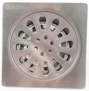 3042.8d Square Brass Shower Drain Floor Drainage Chinese Factory Price SUS 304 2.8mm Thickness with Screw Mirror Polished or Brushed
