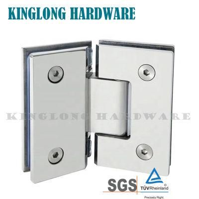 Stainless Steel Glass Hardware Fittings135 Degree Glass to Glass Bathroom Door Clamp Shower Hinge