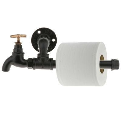 Industrial Cast Iron Pipe Fitting Toilet Paper Holder