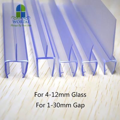 Bathroom Shower Glass Door Bottom Seal Strip PVC Waterproof Door Seal