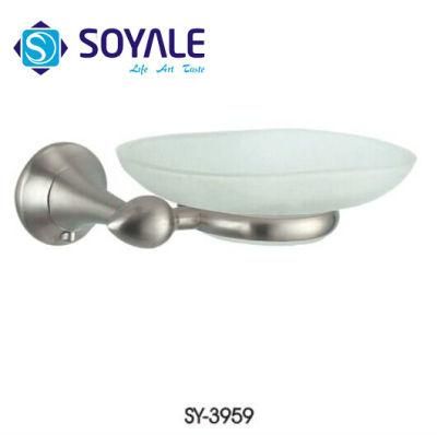 Zinc Alloy Soap Dish Holder with Brush Nickel Finishing Sy-3959