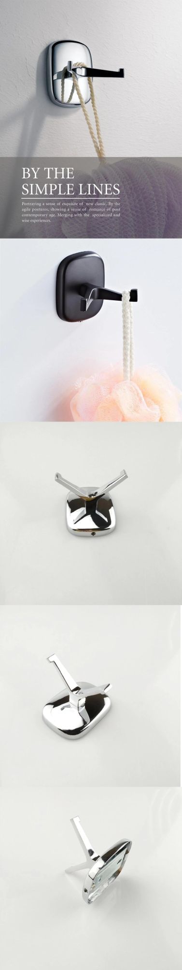 Zinc Robe Hooks Bath Fittings High Quality Clothes Hanger Decorative Factory Directly Wall Mounted Cloth Robe Hook
