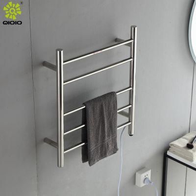 Guangdong 304 Stainless Steel Round Bathroom Five Bars Electric Drying Towel Rack