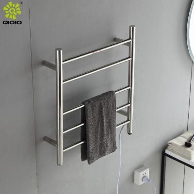 Guangdong 304 Stainless Steel Round Bathroom Five Bars Electric Drying Towel Rack