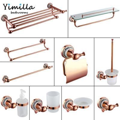 Toilet Decoration Bathroom Accessories Set Rose Gold Paper Holder