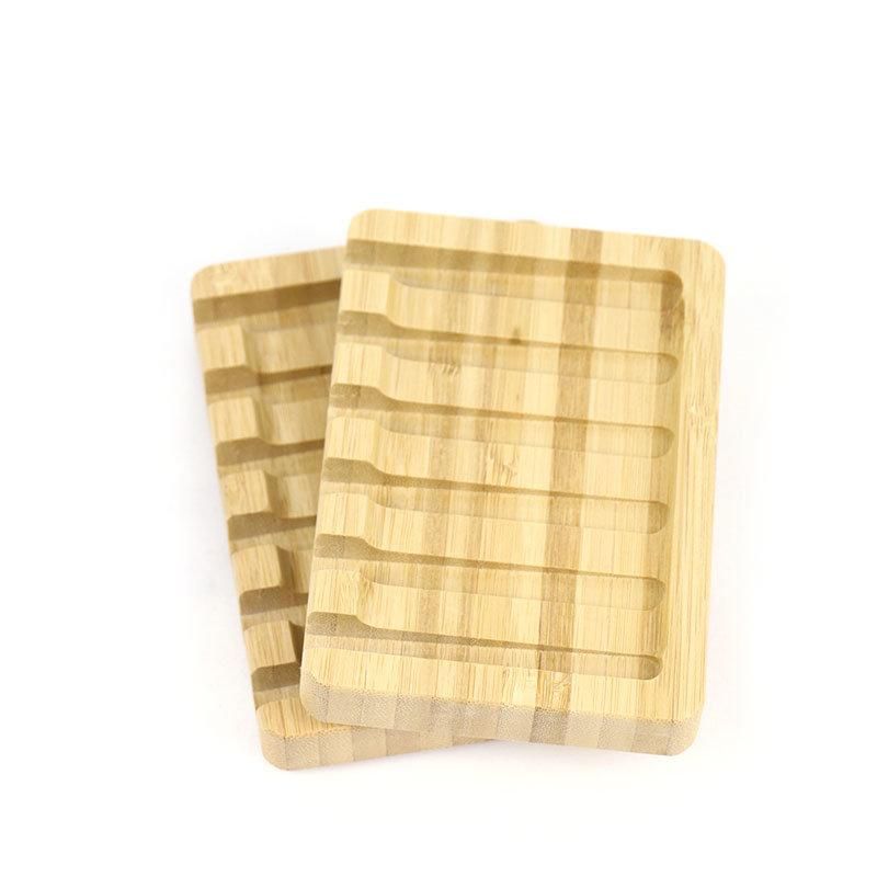 Bath Room Wooden Natural Bamboo Soap Dish Storage Holder