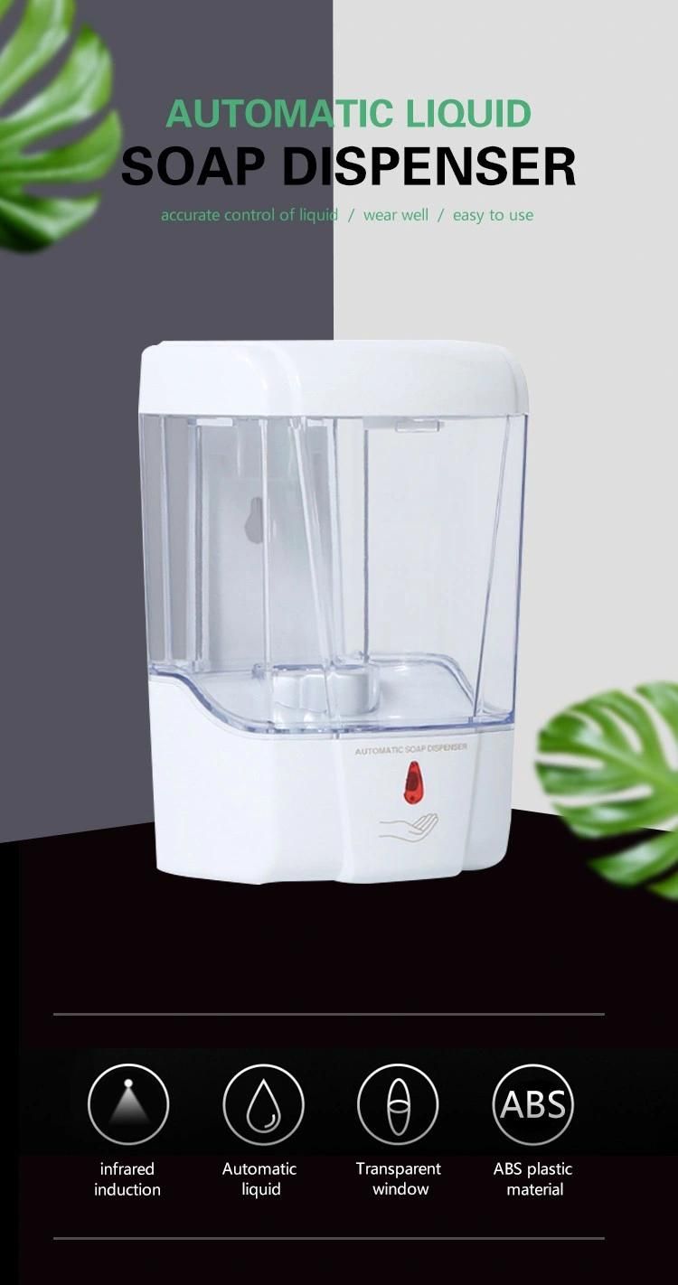 700ml Wall Mount Automatic Dispenser Pump Touch Free Soap Dispenser Lotion Pump Hand Sanitizer Dispenser