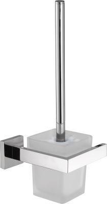 Hot Sales Square Style 304# Stainless Steel Polished Toilet Brush Holder Toilet Brush and Holder Amazon Retail