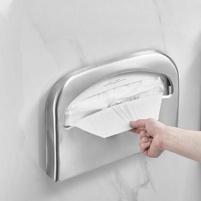 Commercial Toilet Seat Cover Dispenser Wall Mounted SUS 304 Stainless Steel Brushed
