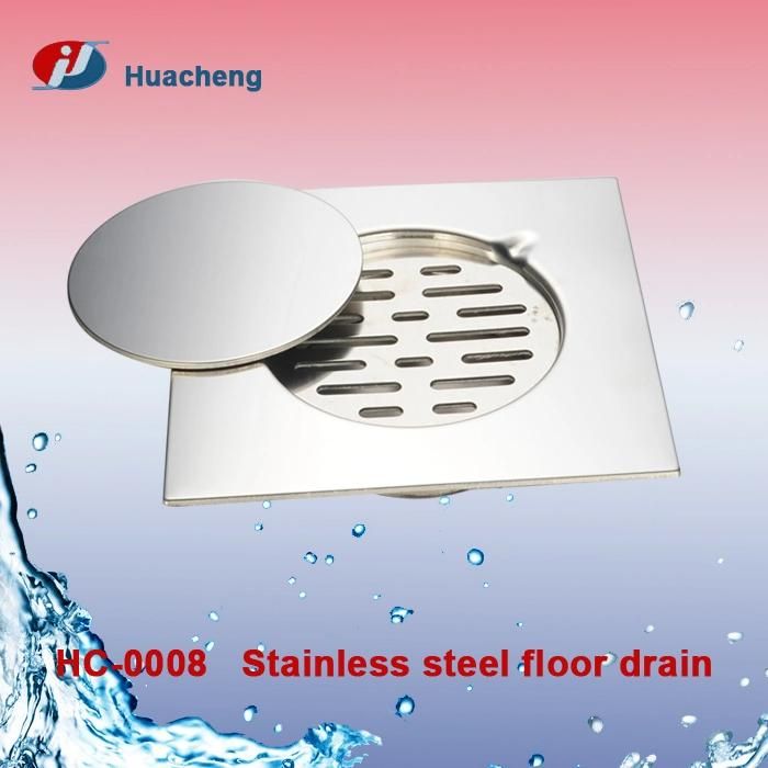 Sanitary Ware Stainless Steel 201 Bathroom Accessories Floor Drain in 2PCS