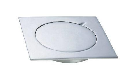 Brass Square Chrome Plated Floor Drain with Three Parts