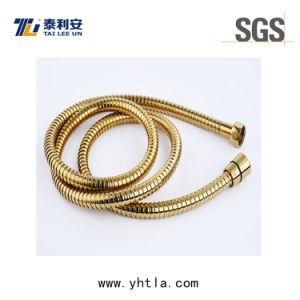High Pressure Stainless Steel Flexible Extension Gold Shower Hose (L1013-S)