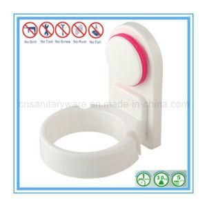 Wall Mouted ABS White Hair Dryer Shelf with Silicone Rubber Suction Cup
