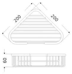 260X260mm Large Size Shelf for Shower Gel and Shampoo