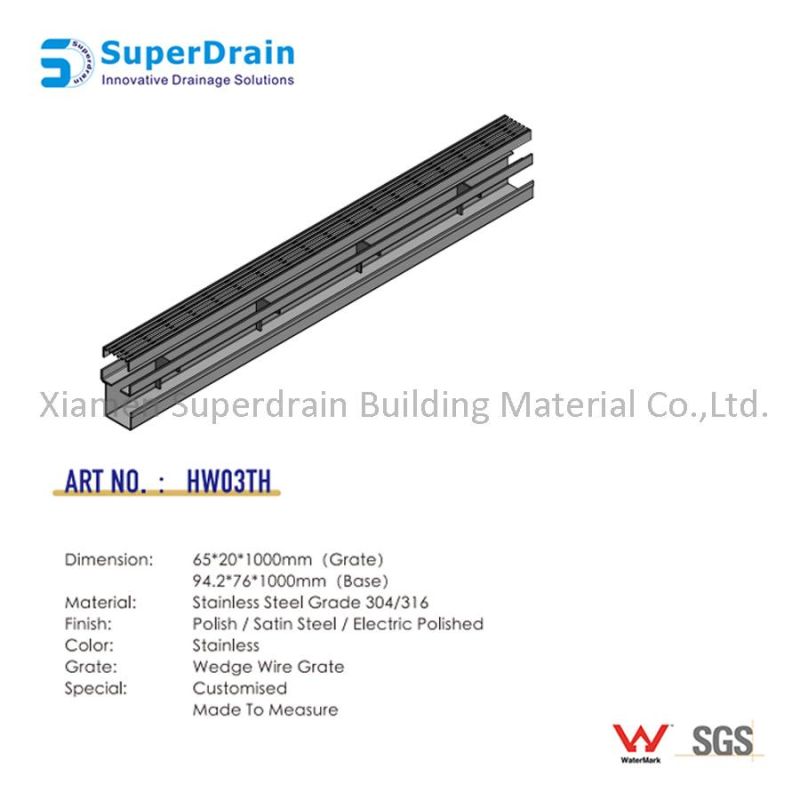 Sdrain Thresholds Invisible Drain for Balcony Against The Sliding Door