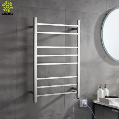 304 Stainless Steel Square Wall Mounted Bathroom Heated Towel Rack