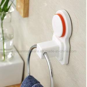 Bathroom Fittings ABS White Towel Ring with Silicone Suction Cup