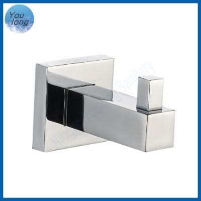 Zinc Alloy Die Casting Square Clothes Hooks for Bathroom Accessories Metal Hook