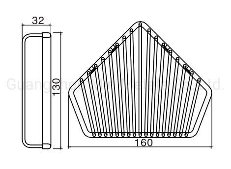 Brass/S. S. Bathroom Corner Shelf Shower Basket Mx-Bb211