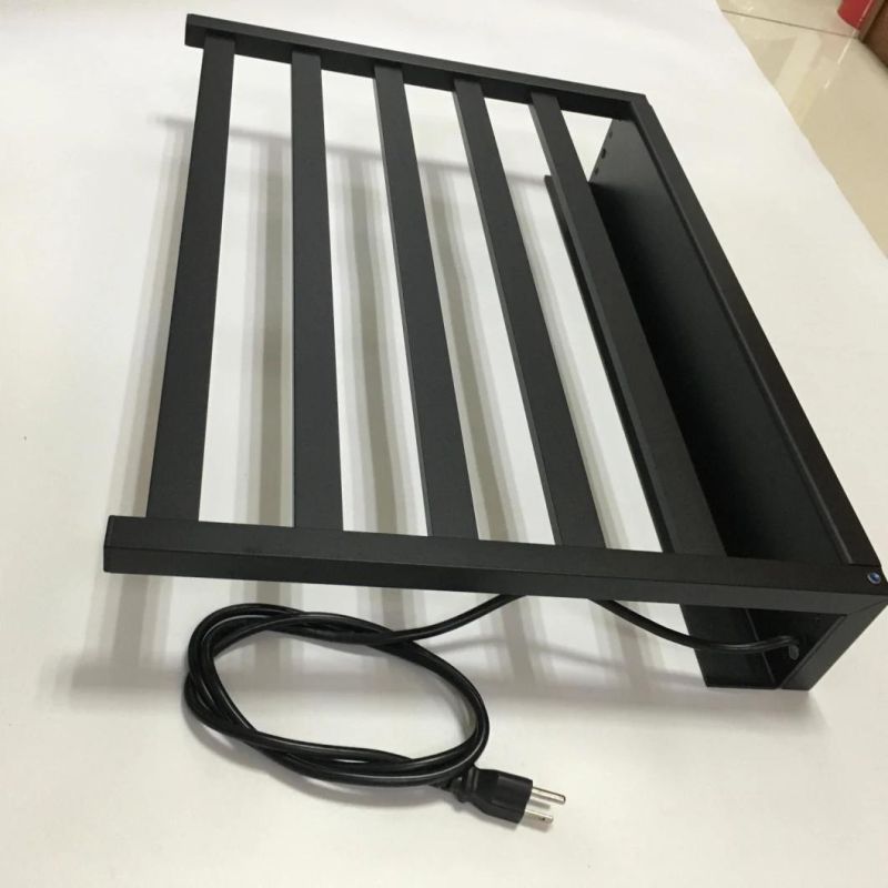 Mat Black Electrical Heater Stainless Steel Towel Bar Holder