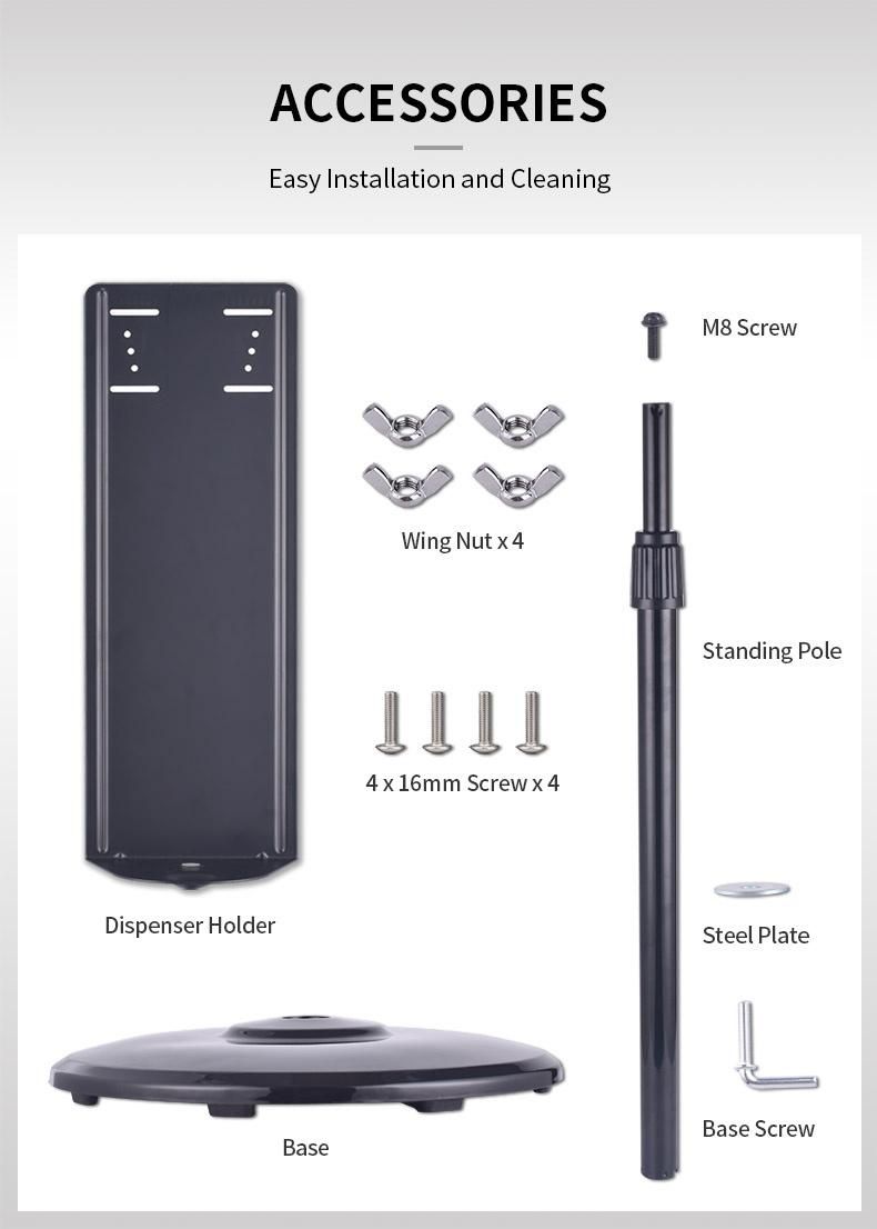 Black Iron Hand Sanitizer Stand Soap Sensor Holder Soap Dispenser Bracket
